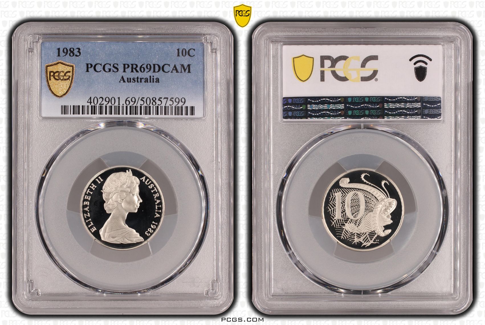 Ten Cent, 1983, Pcgs Pr69dcam