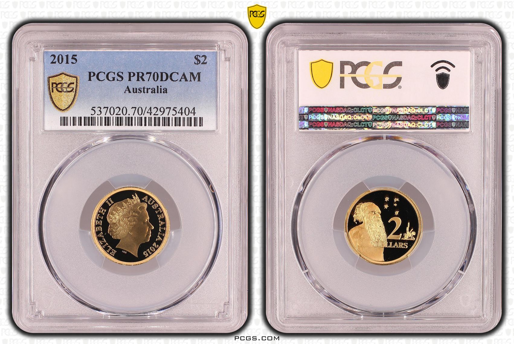 Elizabeth II, Two Dollar, PR70DCAM , 2015 PCGS POP - 38/0