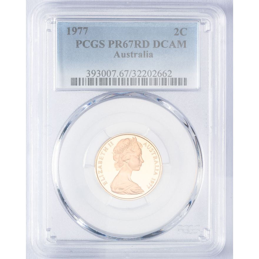Elizabeth II, Two Cent, 1977, PCGS PR67DCAM
