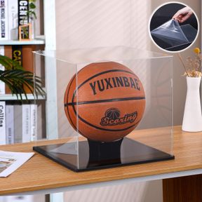 SANOSY CLEAR ACRYLIC DISPLAY CASE UV PROTECTED ACRYLIC BASKETBALL HOLDER, DISPLAY CASE FOR AUTOGRAPHED BASKETBALL, FOR BASKETBALLS