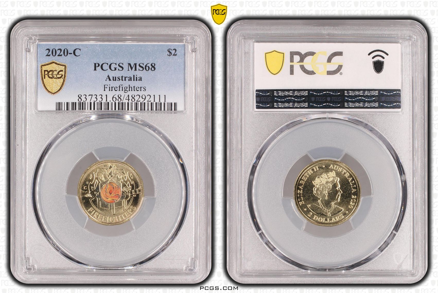 Firefighters Colorized, Two Dollar, 2020-C, PCGS MS68