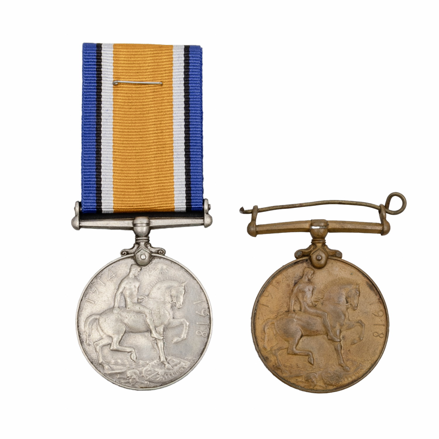 British War Medals 1914-18, WWI, aVF - EF