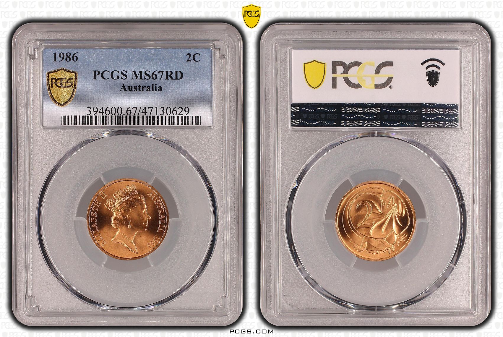 11 · Elizabeth II, Two Cent, 1986, PCGS MS67RD