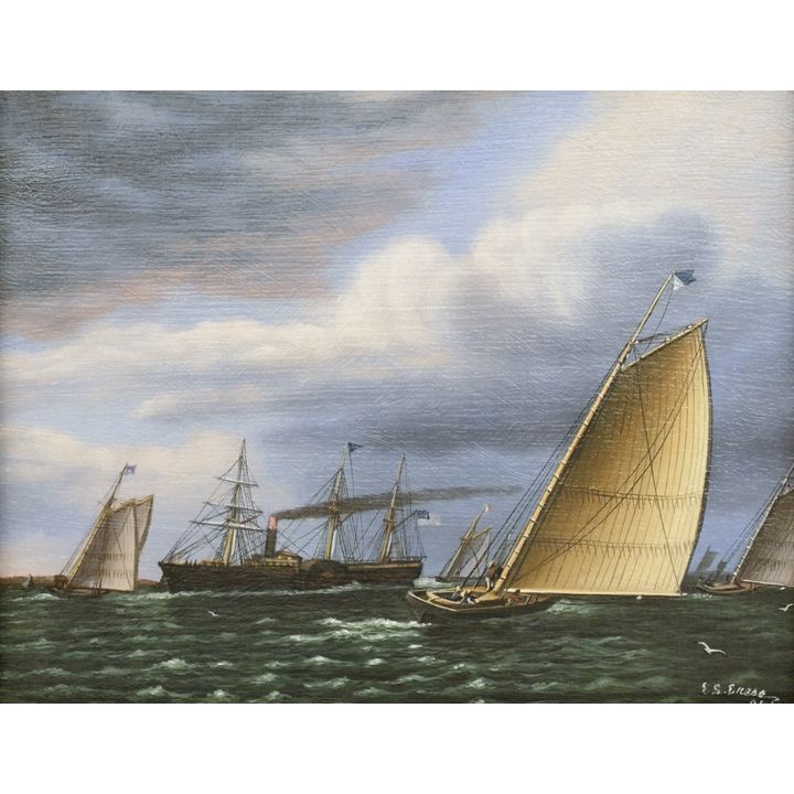 Efren Erese ''Maritime Scene'' Oil