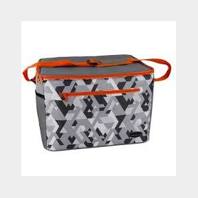Leisure-Quip 70 Can Soft Cooler Bag Grey Geometric With Orange Stitching -51715/1474 B3 (S2)