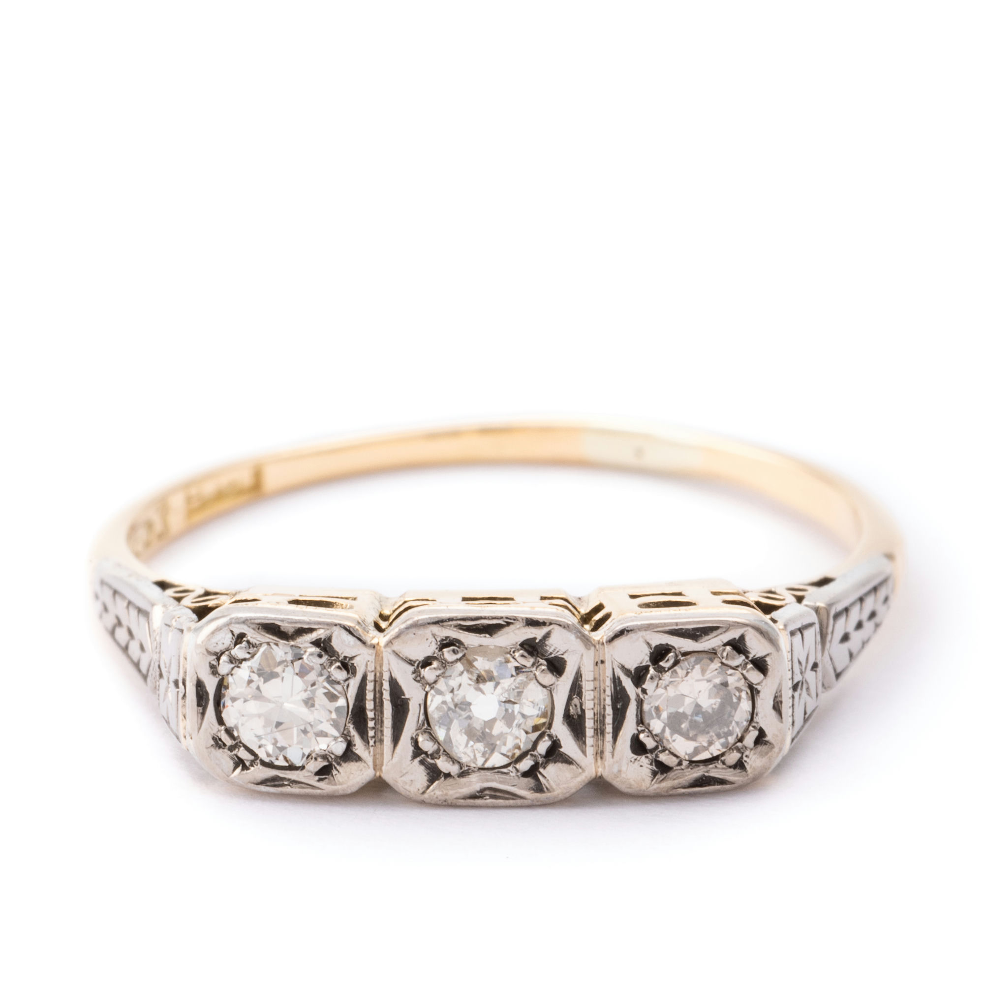 Old Cut Diamond Ring 18ct Gold,