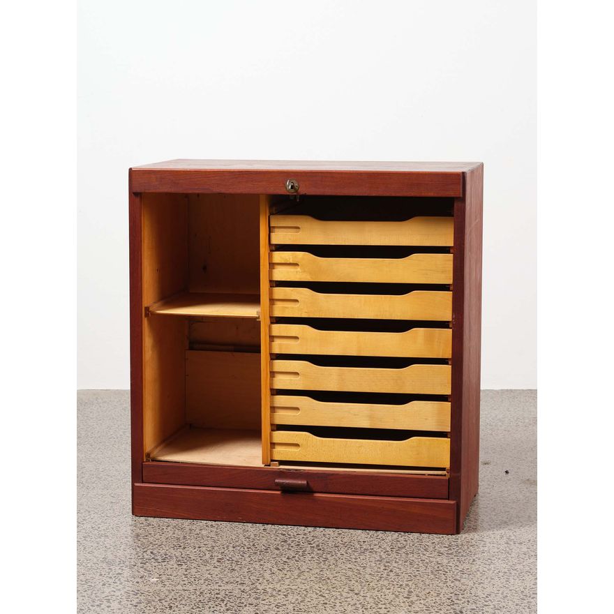 A Danish teak office cabinet