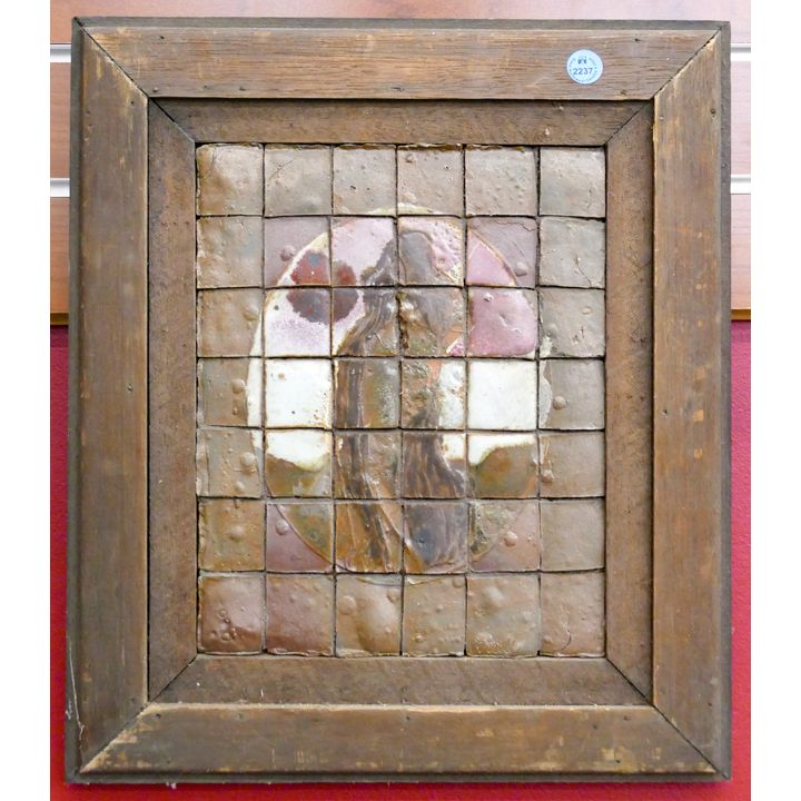 Jack Ferrell ''Portrait Plaque'' Studio Pottery Plaque Framed