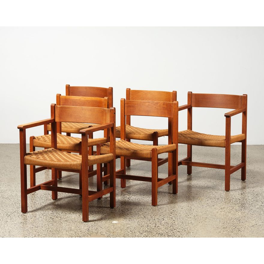 Set of six 1950s Danish dining chairs