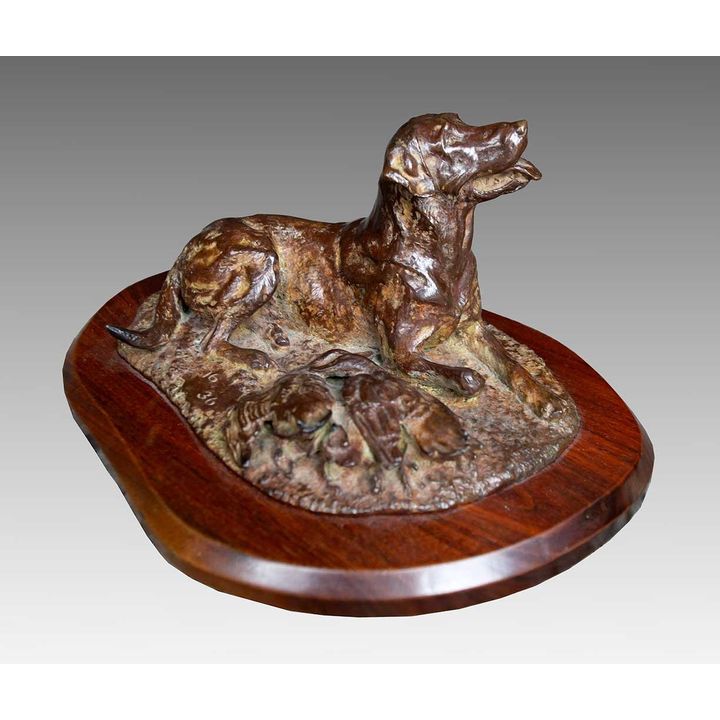 Dog with Birds by Jon Ruehle (1949- )
