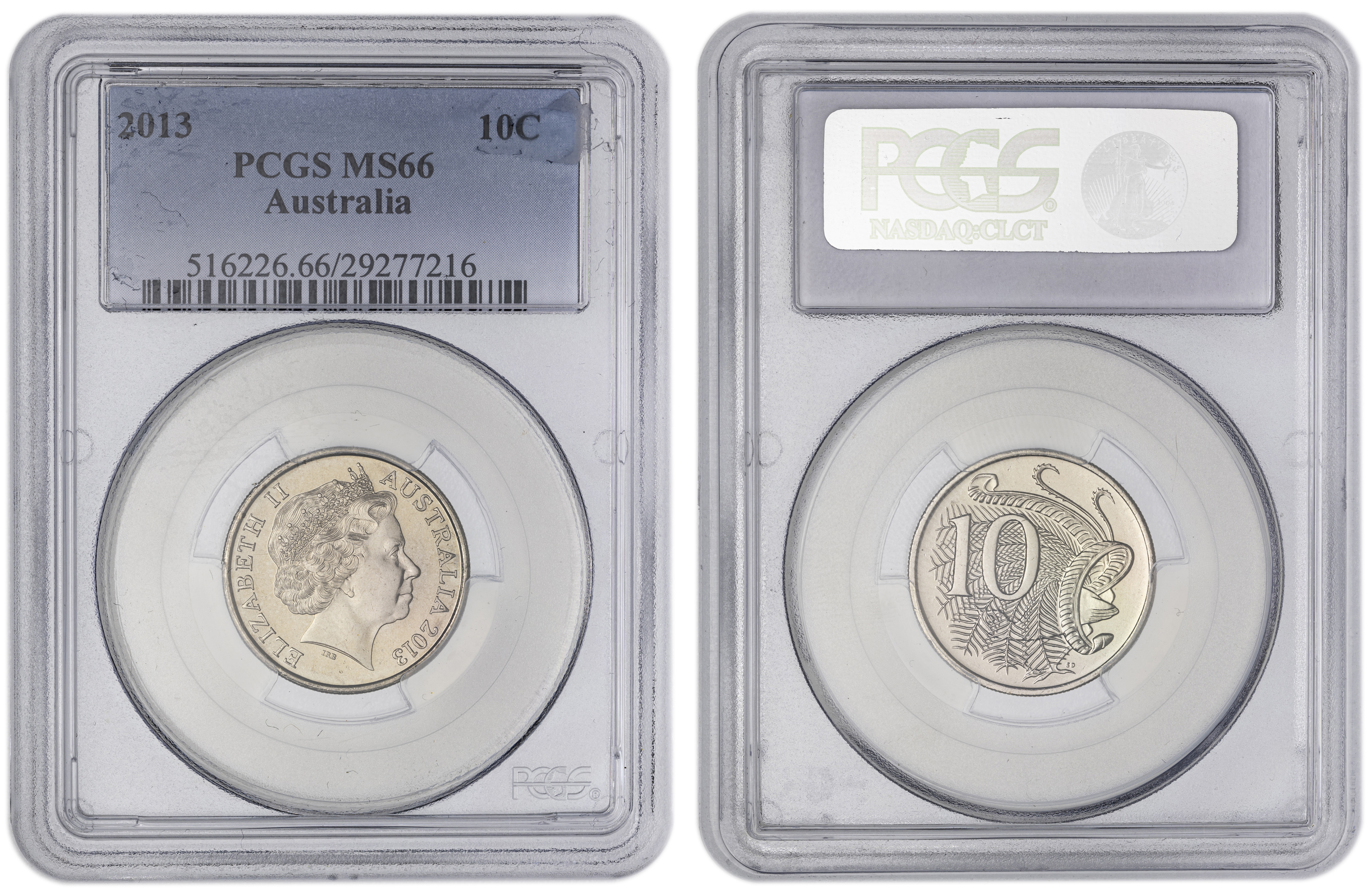 , Ten Cent, 2013, PCGS MS66