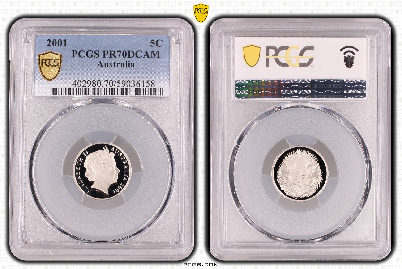 Five Cent, 2001, PCGS PR70DCAM