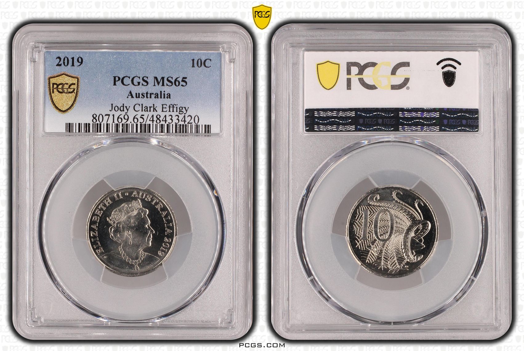 Elizabeth II, Jody Clark Effigy , Ten Cent, 2019, PCGS MS65