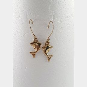 9CT GOLD PLATED STERLING SILVER DOLPHIN EARRINGS - 51929/10030