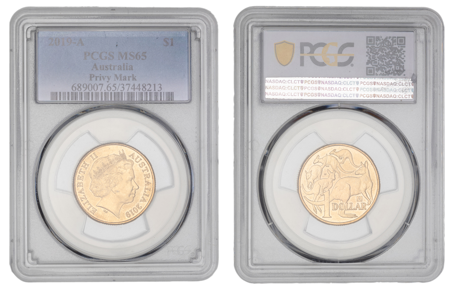Elizabeth II, Privy Mark, One Dollar, 2019-A, PCGS MS65