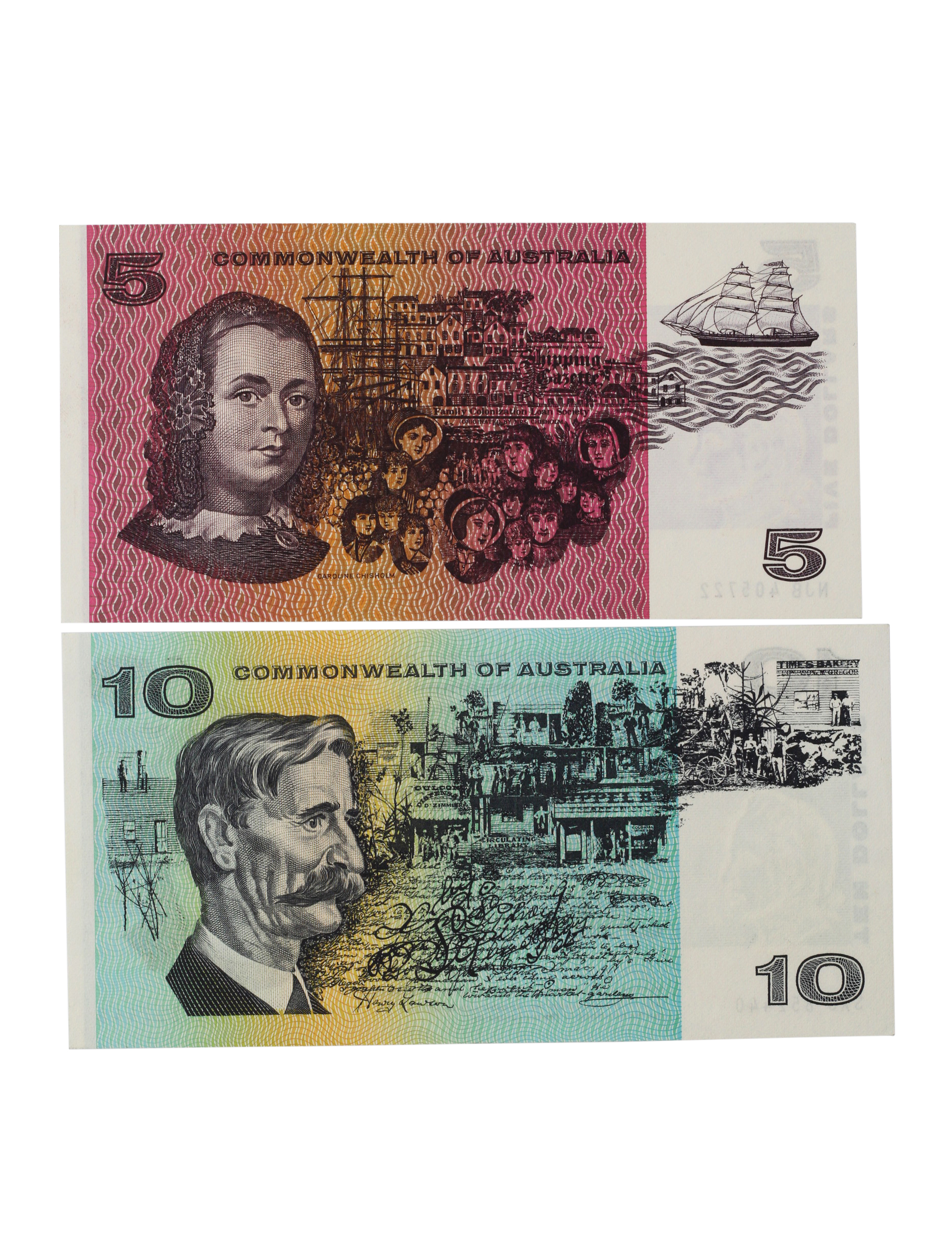 2100. · Phillips/Wheeler, Five & Ten Dollar,  1972, UNC