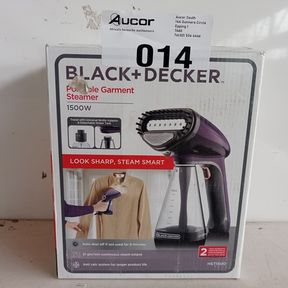 BLACK DECKER 1500W HANDHELD PORTABLE GARMENT STEAMER WITH AUTO SHUT-OFF
