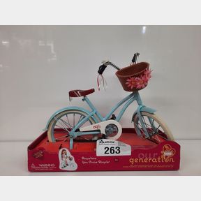 OUR GENERATION ANYWHERE YOU CRUISE BICYCLE- FOR 18 INCH DOLL - BLUE