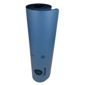 Namaste Premium 6mm Natural Rubber Alignment Yoga Mat Aurora Blue |Dirtt on one side