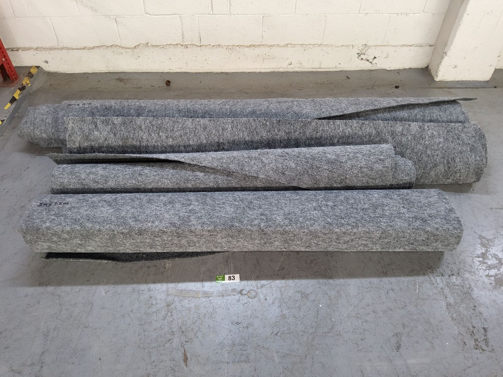 Assorted garage carpet rolls Mainland Auctions