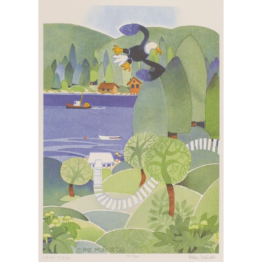 Rie Munoz ''Lena Cove'' 2008 Signed Print 16.5''x13'' Sheet.