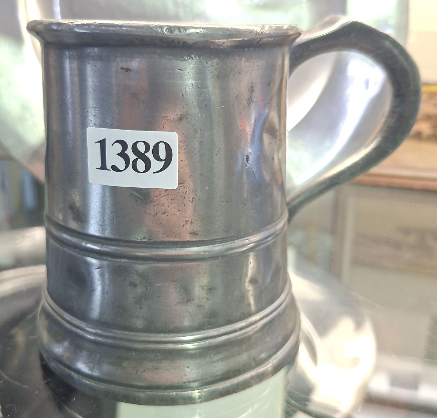 A Pewter Imperial Pint Capacity Tavern Pot