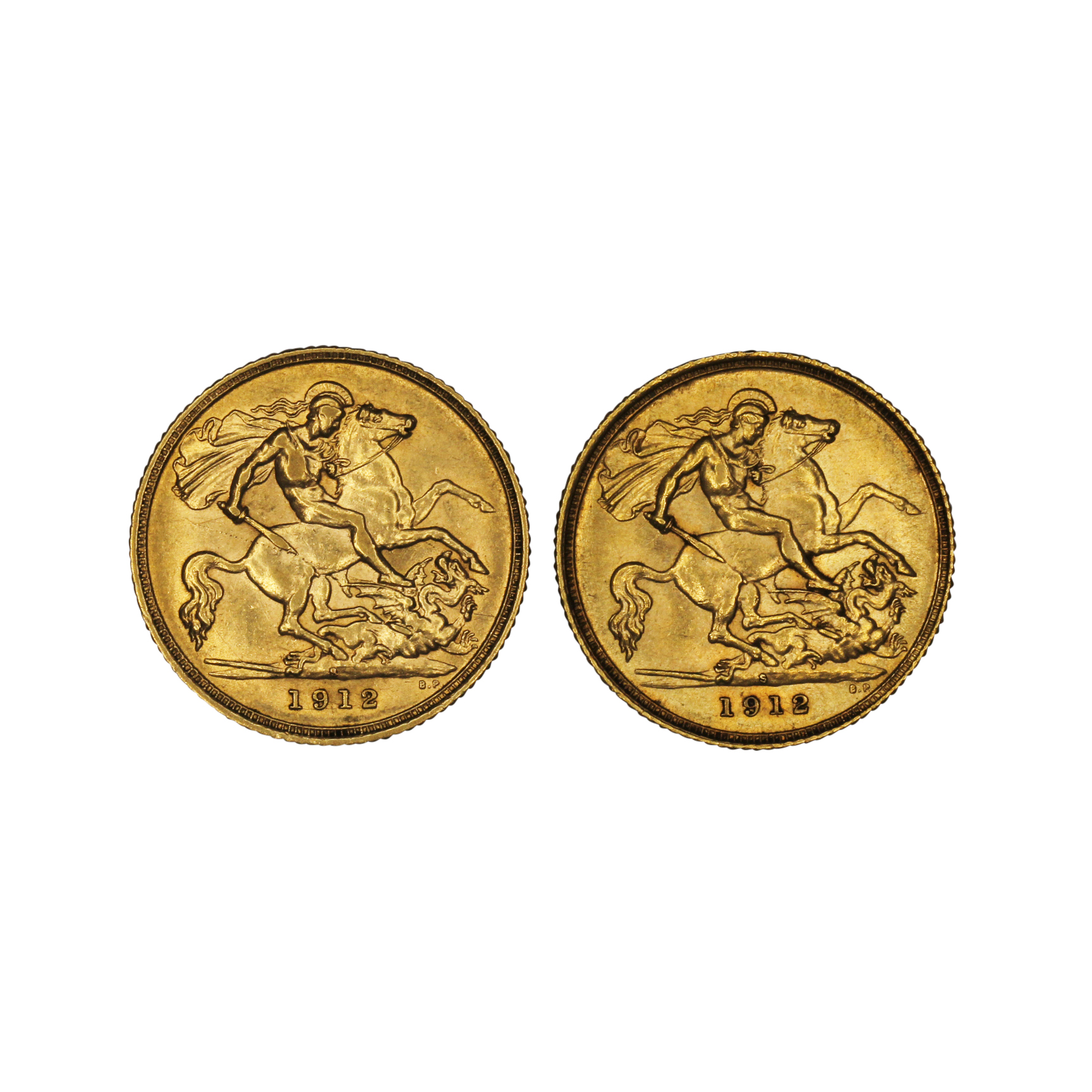 1267. · Group, George V, Half Sovereign, 1912-S, EF