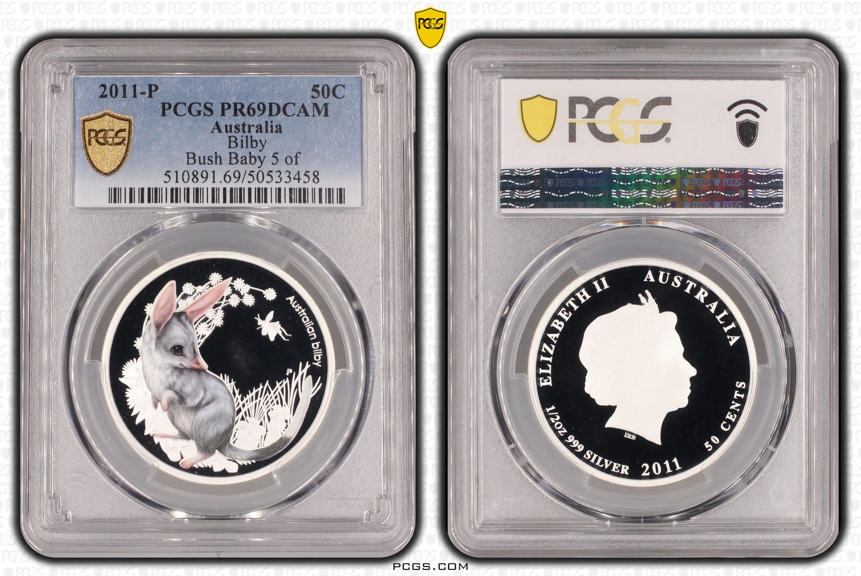 Bilby POP 10/0, Fifty Cent, 2011-P, PCGS PR69DCAM