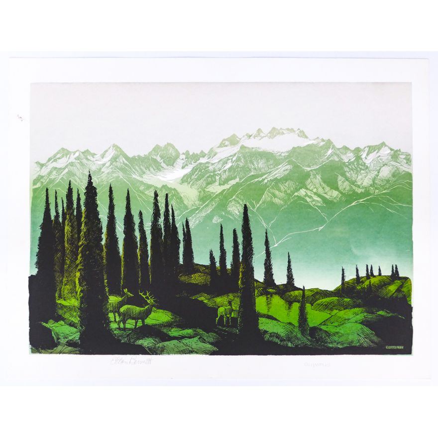 Elton Bennett ''Olympus'' Signed Serigraph Sheet 19''x25''
