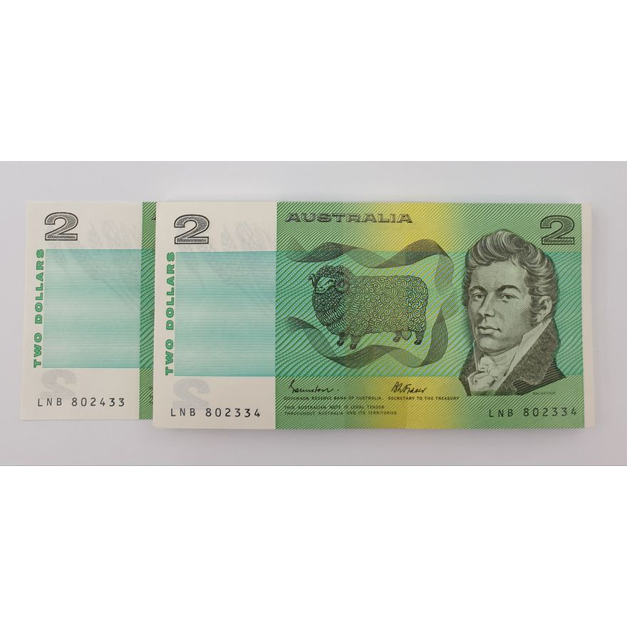 Consec. Bundle of J/F $2 Notes