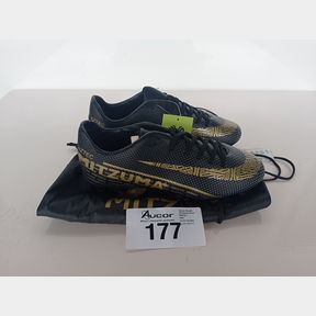 MITZUMA AZTEC FLEXIBLE GROUND SOCCER BOOTS - BLACK - UNISEX UK 6