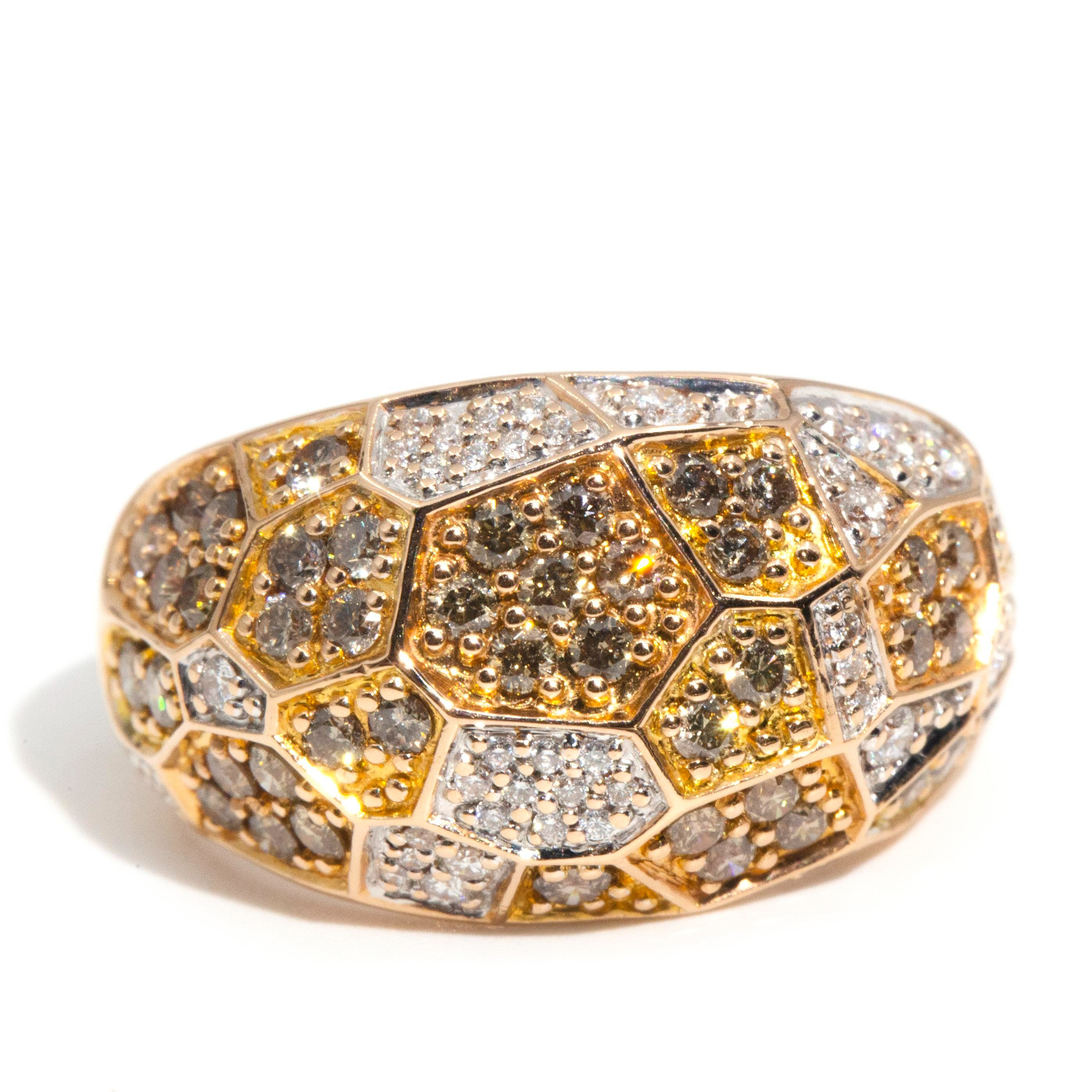 2447 · 1.17 Carat Diamond Contemporary 18 Carat Dome Ring