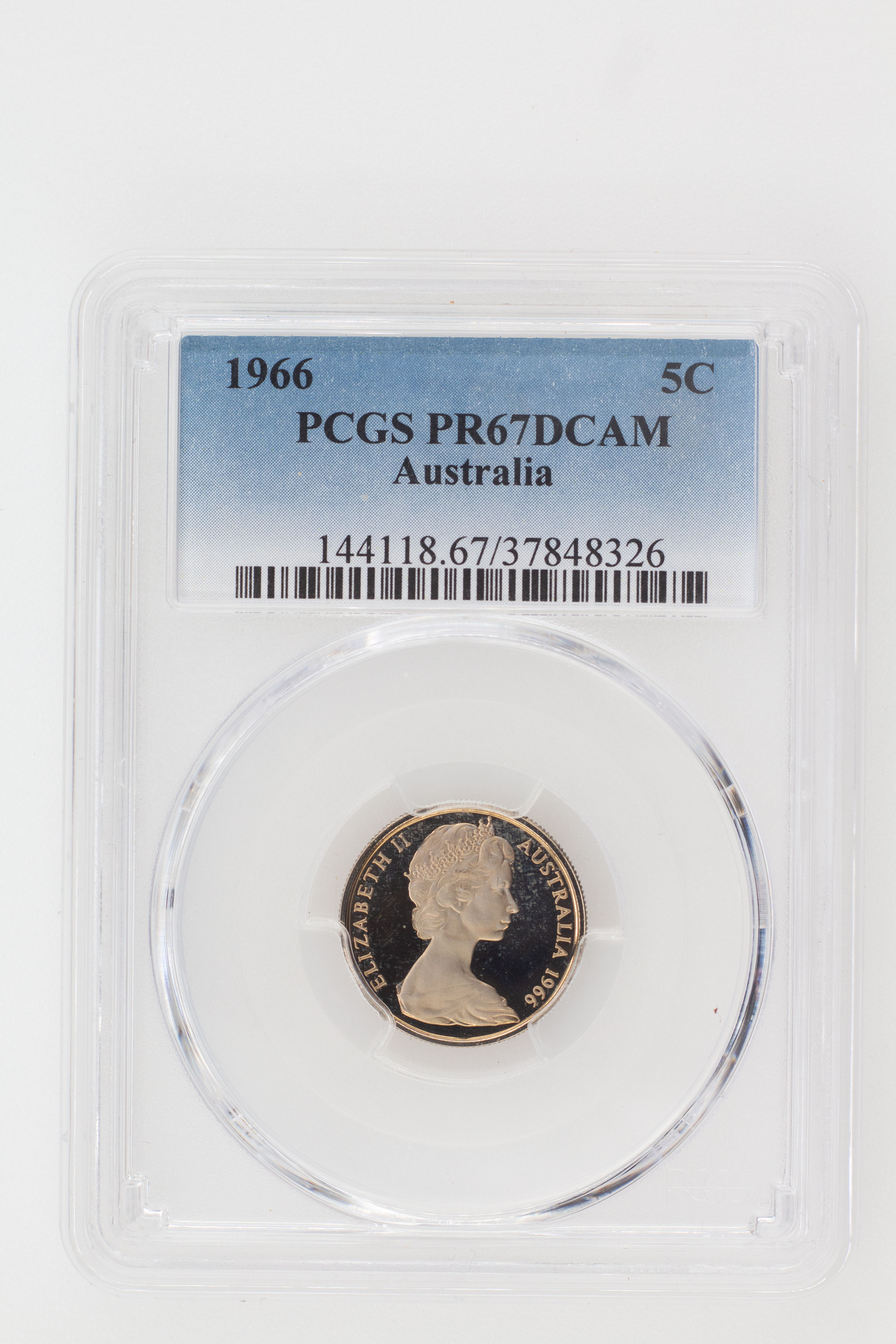 1966 Australia Five Cent, 5c PCGS - PR67DCAM -326