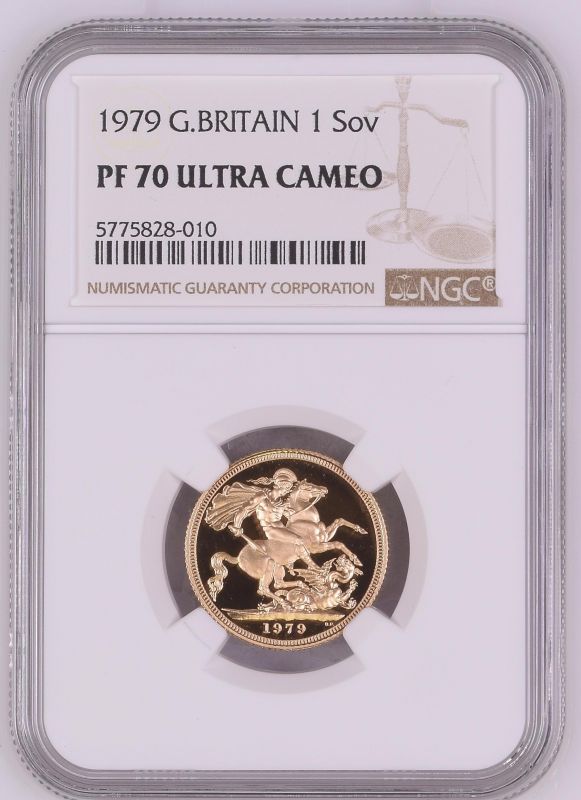1979 Gold Sovereign Proof NGC PF 70 ULTRA CAMEO #5775828-010 (AGW 