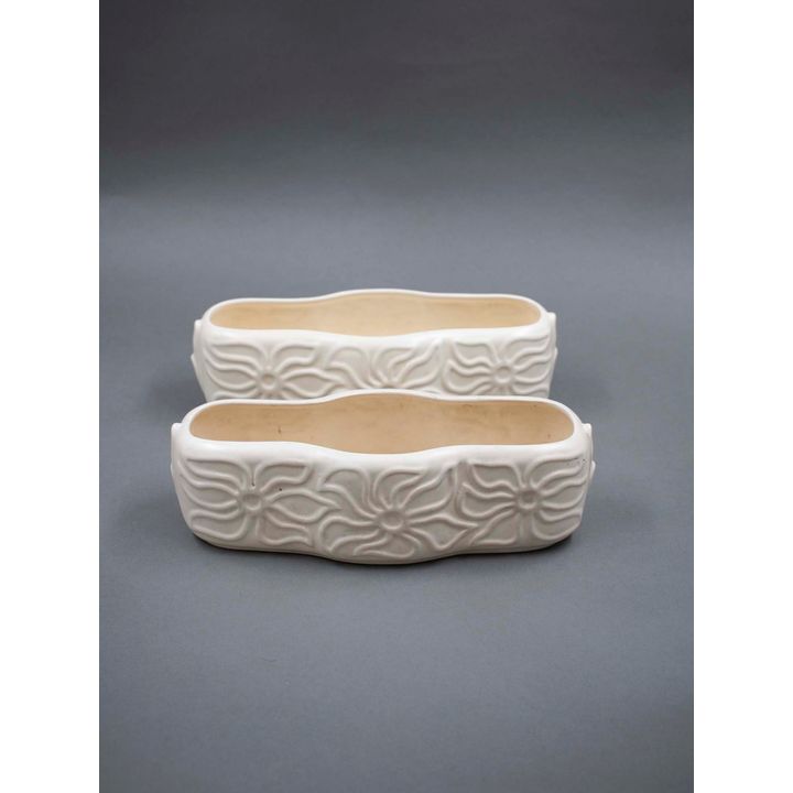 Crown Lynn Potteries - Two large trough vases