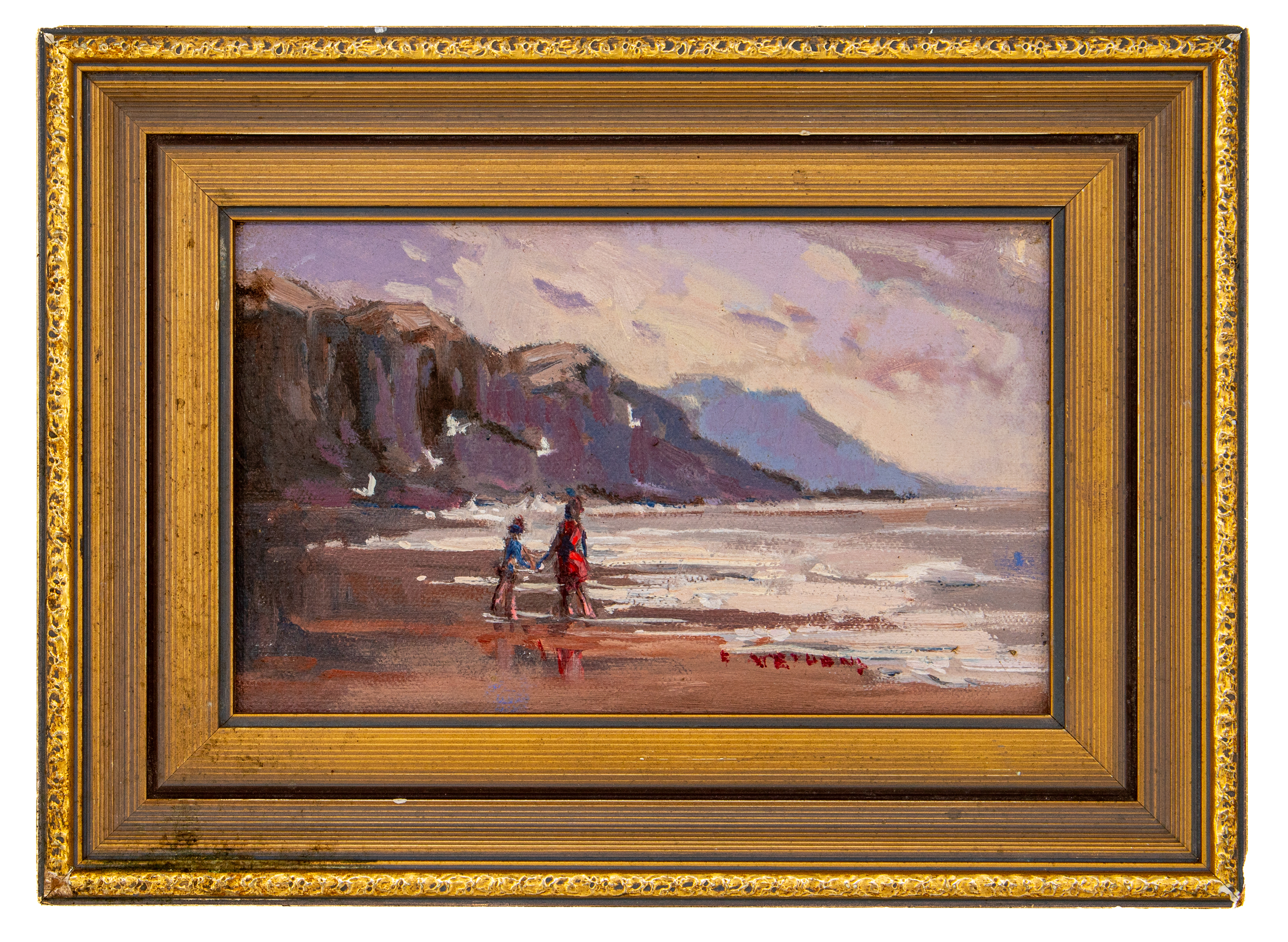 Unknown, 'Strolling by the Beach',