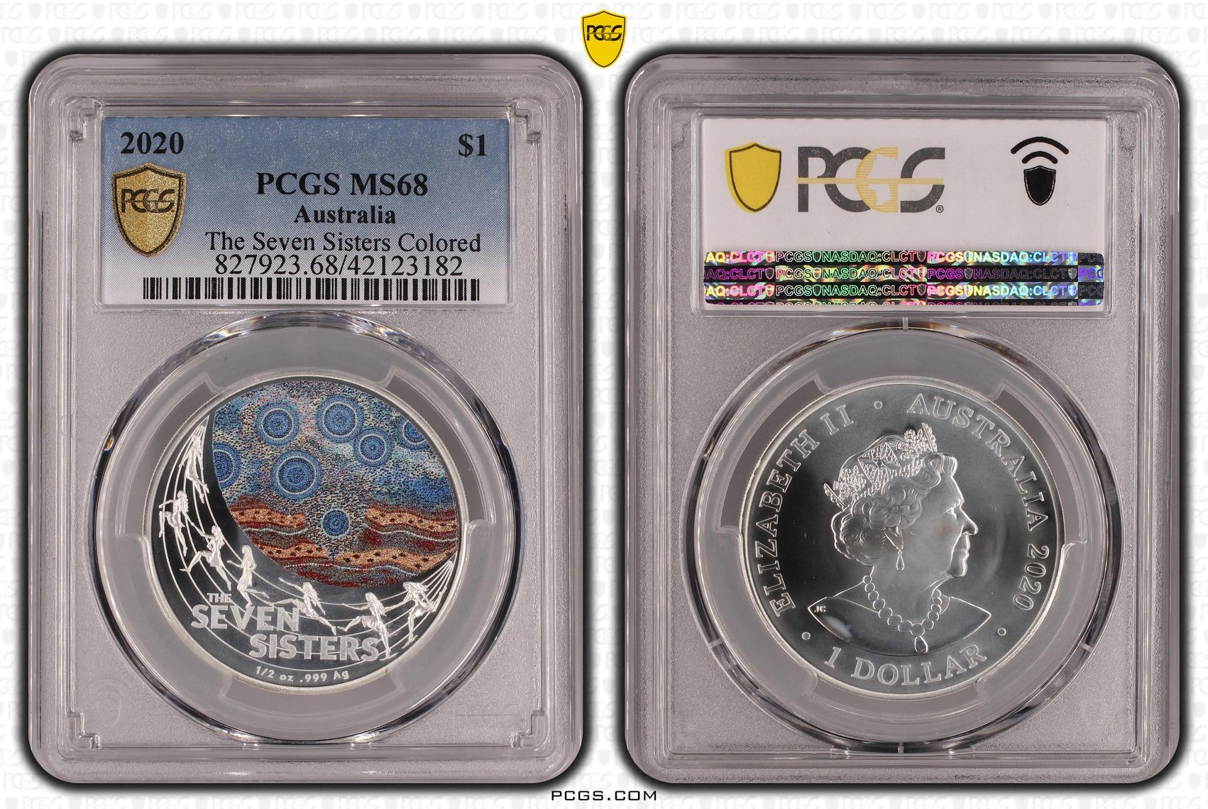 The Seven Sisters Colored, One Dollar, 2020, PCGS MS68