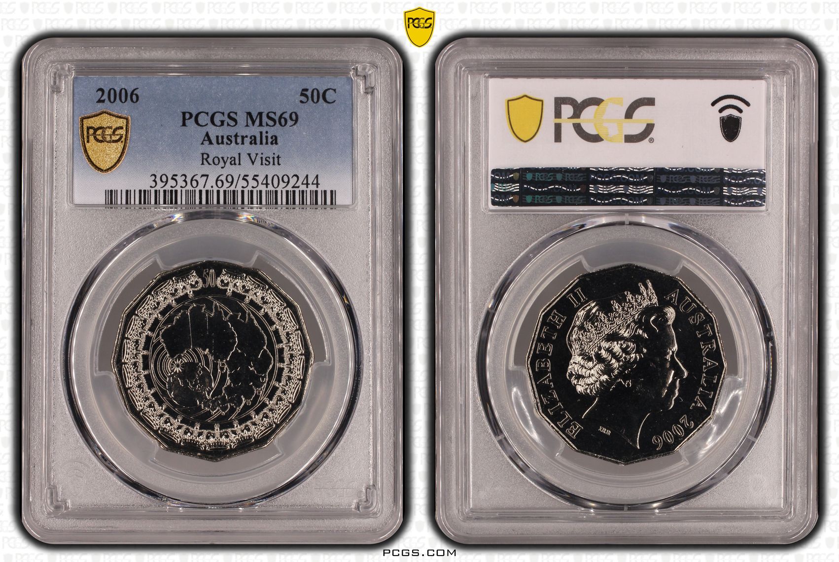 Royal Visit, Fifty Cent, 2006, PCGS MS69