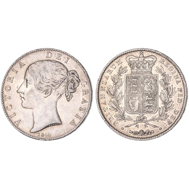Great Britain, Victoria, Crown, 1844, EF