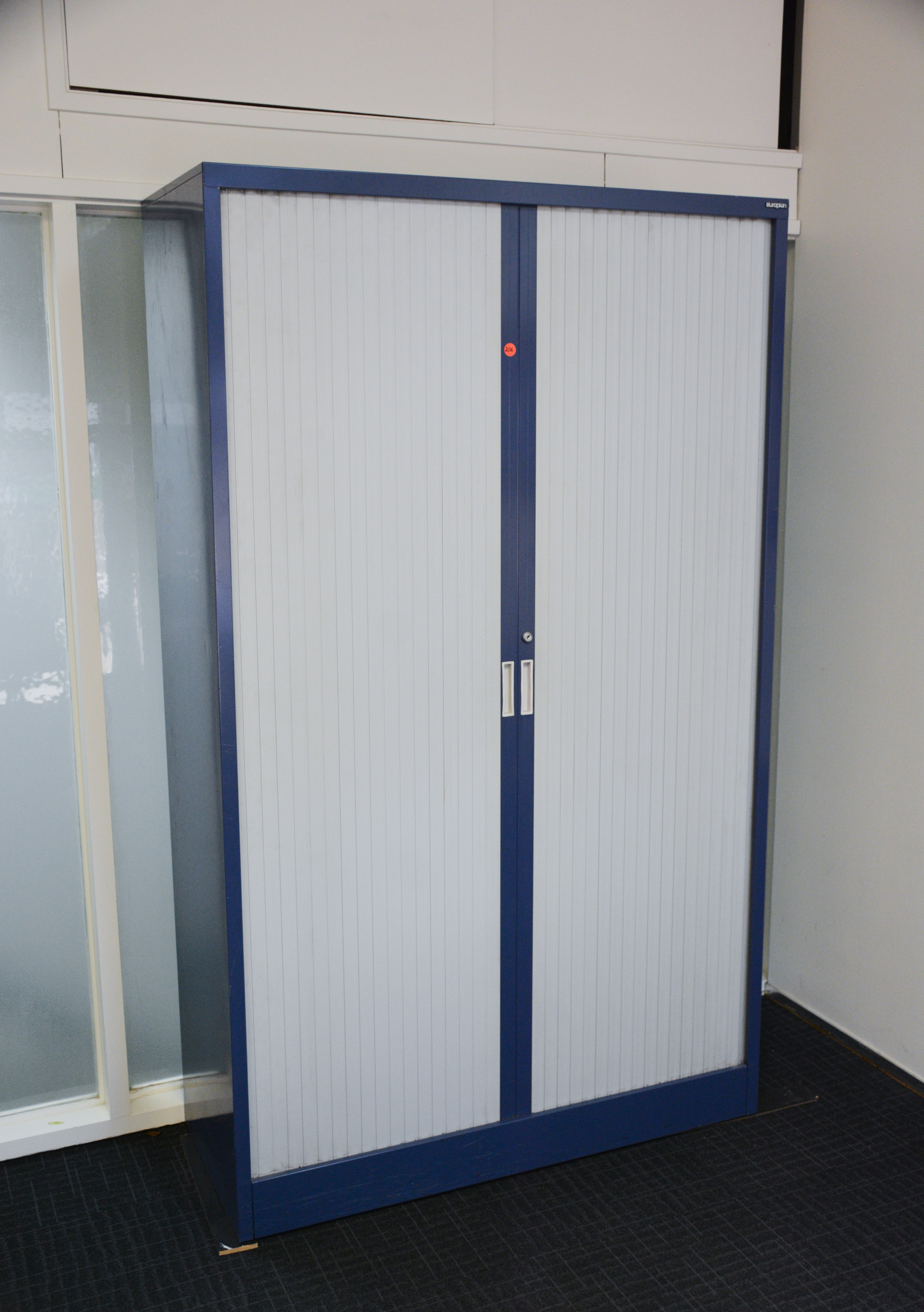Large Europlan Blue Office Storage Cabinet — sold at auction in New Zealand for $170