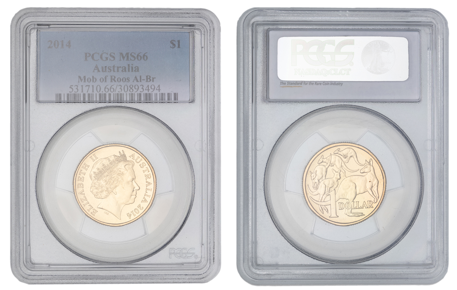 Elizabeth II, One Dollar, 2014, PCGS MS66