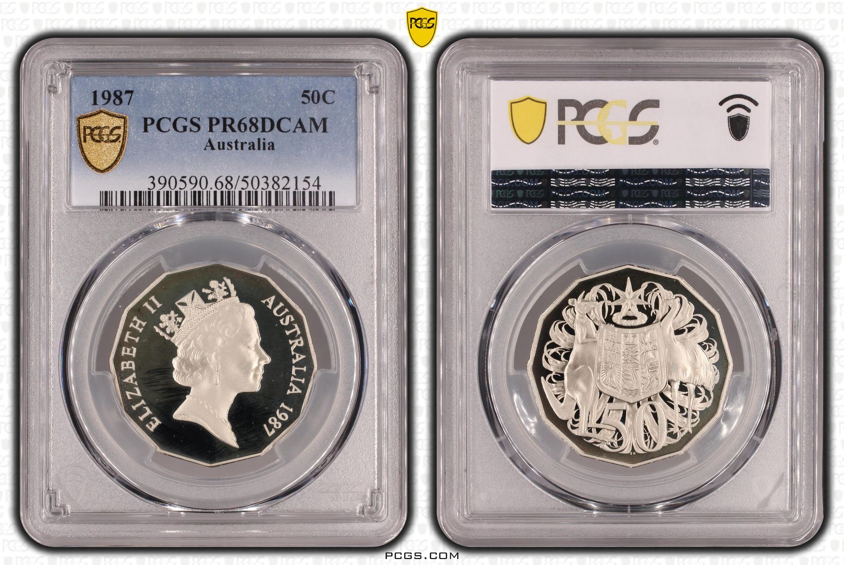 Fifty Cent, 1987, PCGS PR68DCAM