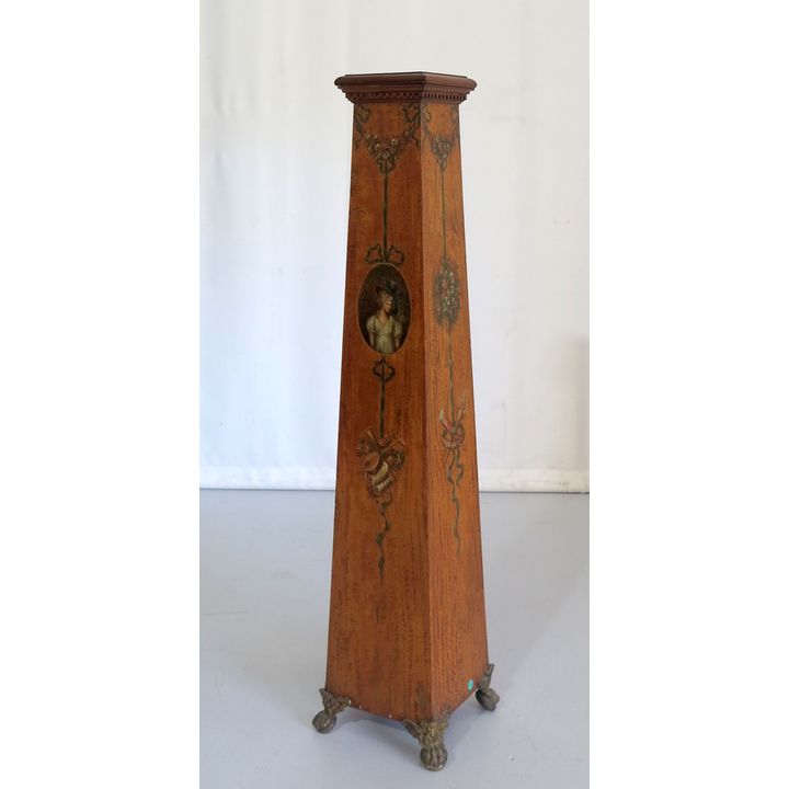 VICTORIAN PAINTED SATINWOOD PLINTH
