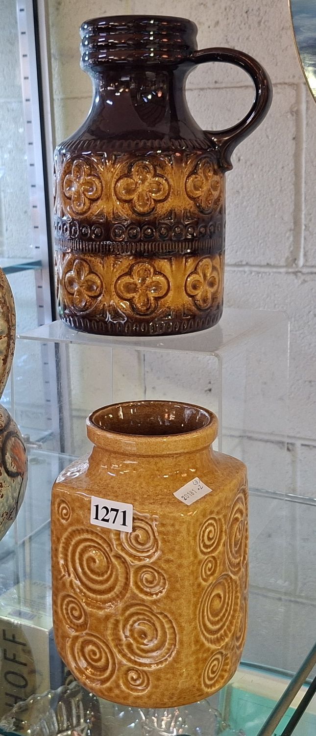 German Pottery Vase And Jug