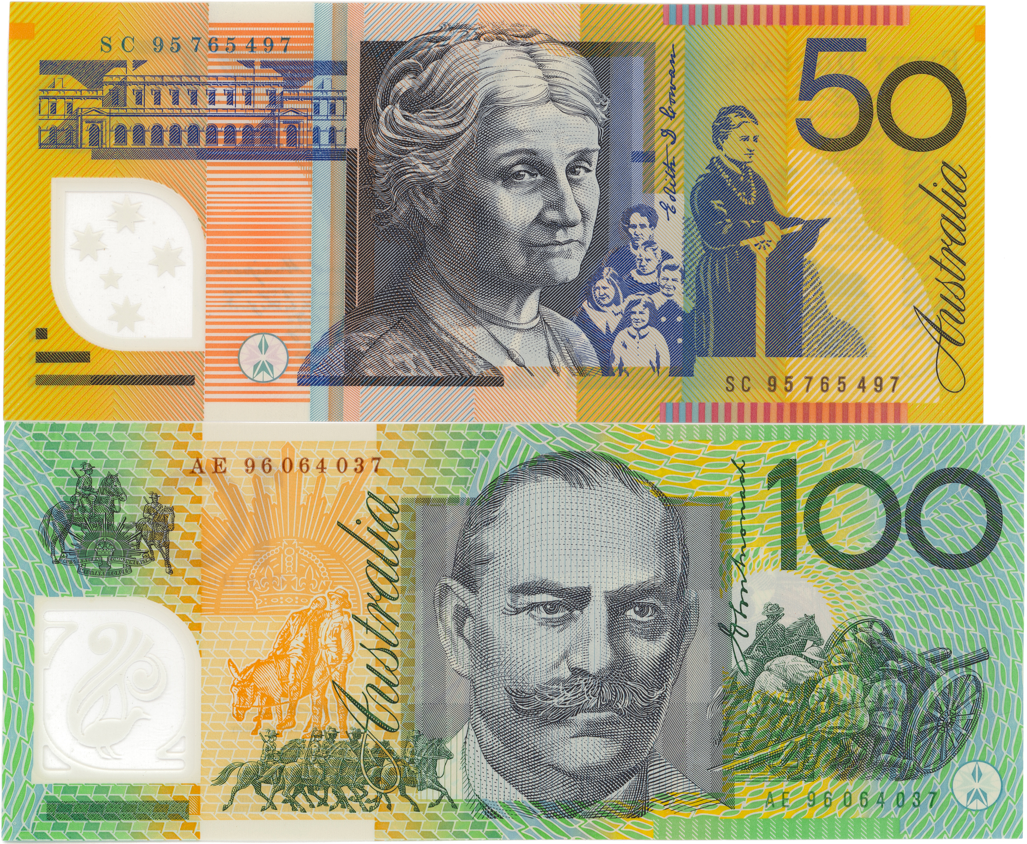 Fraser/Evans, Fifty Dollars - One Hundred Dollars, 1995 - 1996, UNC