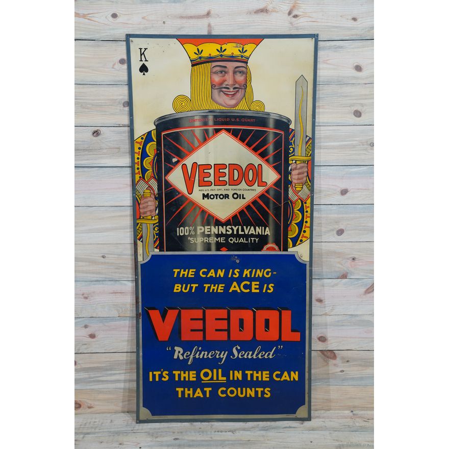 Veedol Motor Oil "Refinery Sealed" Single Sided Sign TAC 8