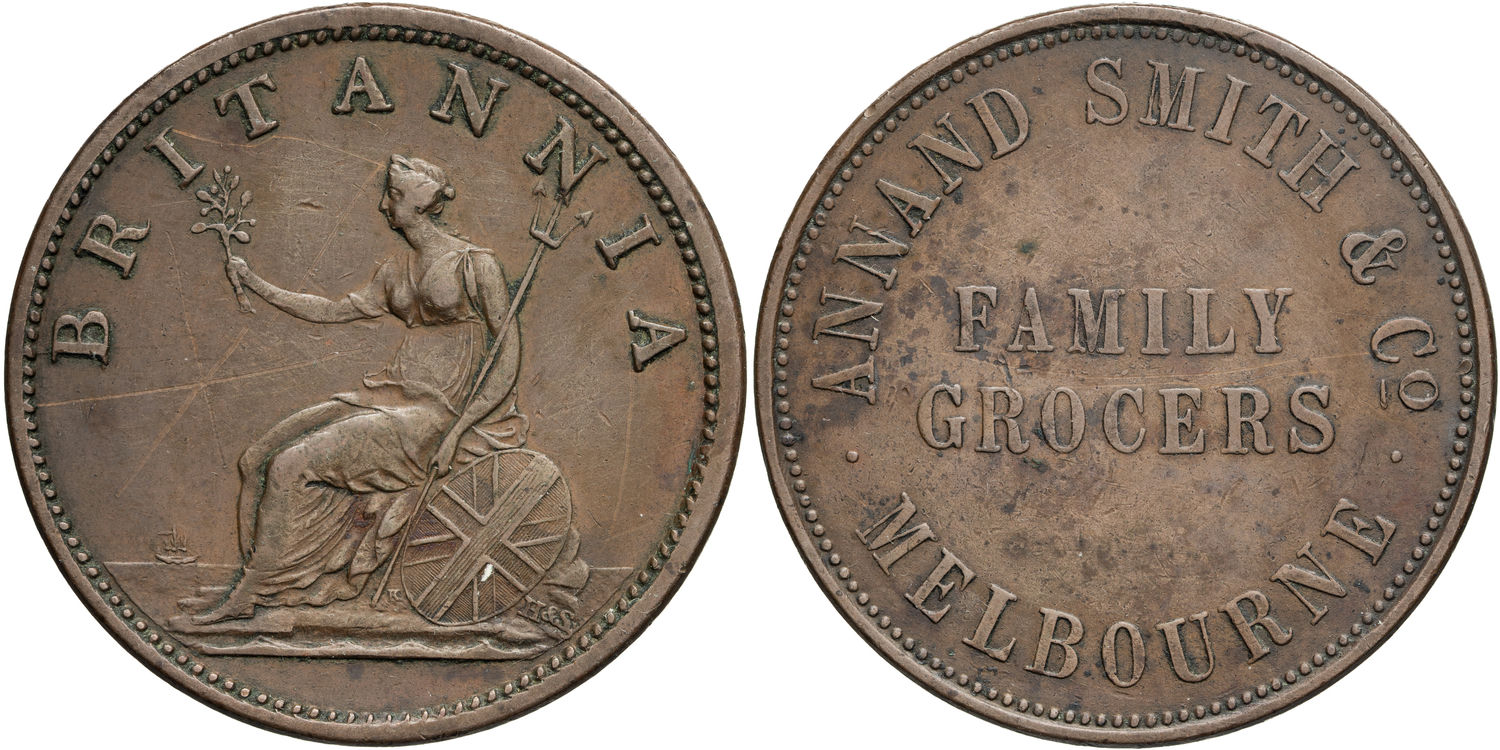 A.15a - Annand Smith & Co, Melbourne, Victoria, Penny, VF