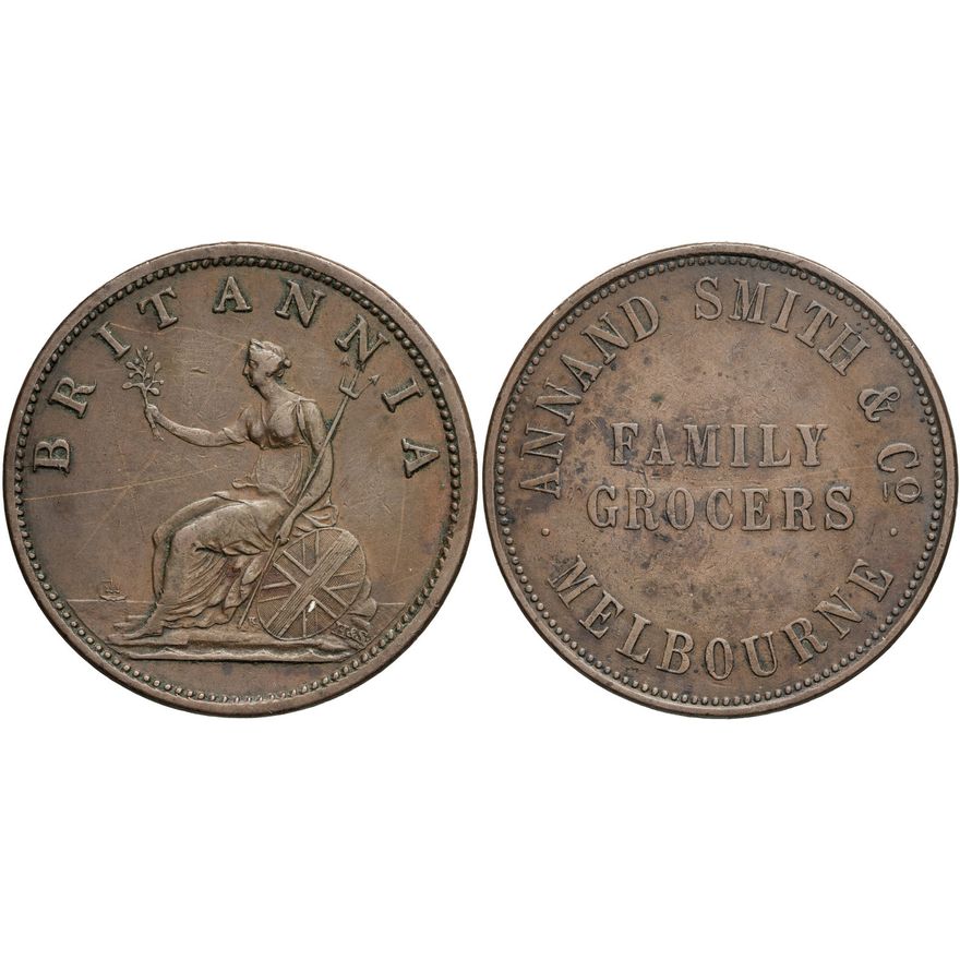 A.15a - Annand Smith & Co, Melbourne, Victoria, Penny,  VF