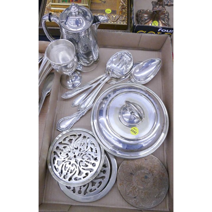 Box Antique SP Serving Pieces Etc