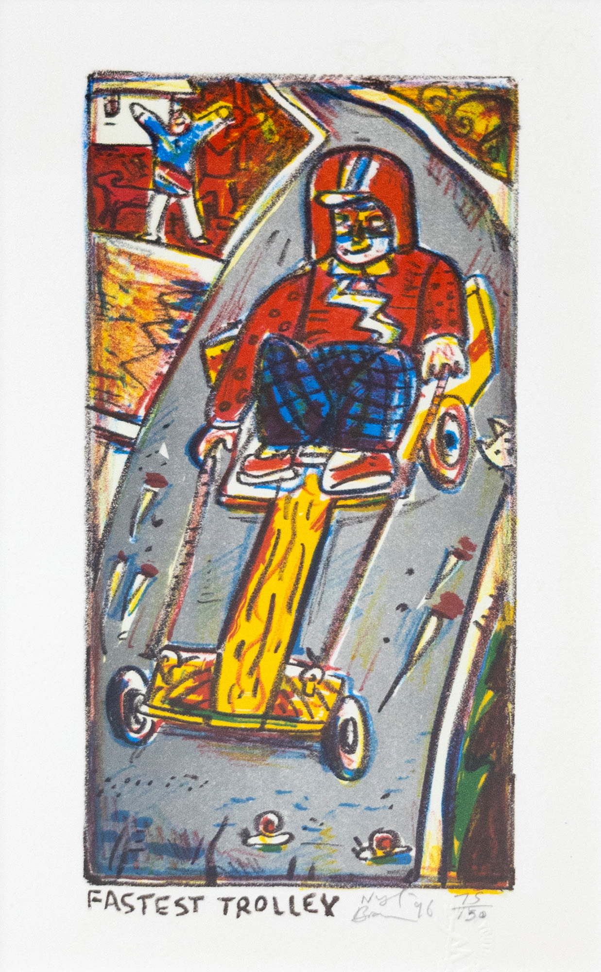 Nigel Brown 'Fastest Trolley' — sold at auction in New Zealand for $350